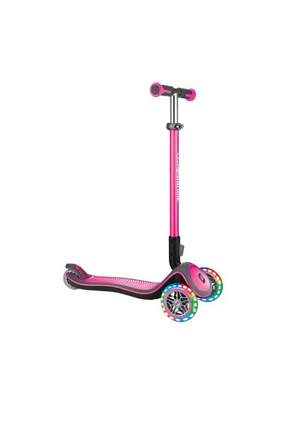 Globber Trotineta roz Elite Deluxe iluminată
