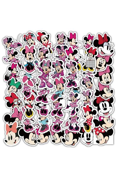 Choice 3cm 60PCS 60PCS Cute Minnie Mouse Stickers Disney Cartoon Decals Toys DIY Scrapbook Notebook Phone L