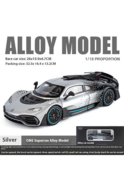 Choice سيارة رياضية فائقة AMG ONE فضية اللون مع صندوق بمقياس 1:18، نموذج سيار...
