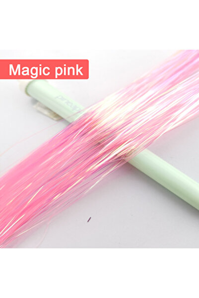 Choice زينة شعر لامعة وردية اللون مقاومة للحرارة متعددة الألوان، 36 بوصة، زين...