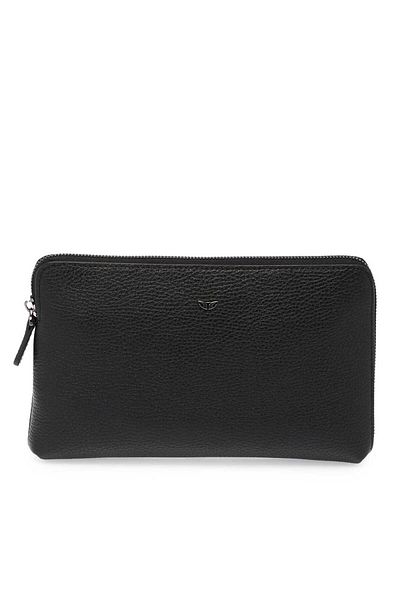 Tergan Мъжка чанта тип клъч от естествена кожа, черна - S1pc00021517-a41