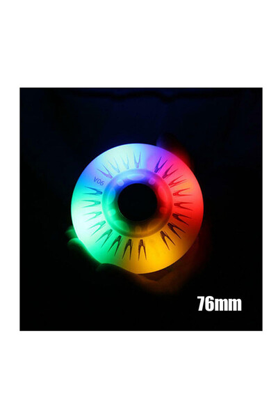 Choice عجلات تزلج مضمنة متعددة الألوان مقاس 76 مم، 4 قطع، إضاءة LED 90 أمبير،...