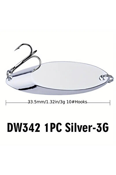 Choice ملعقة دوارة معدنية فضية 3G قطعة واحدة لصيد سمك السلمون المرقط مع طُعم ...