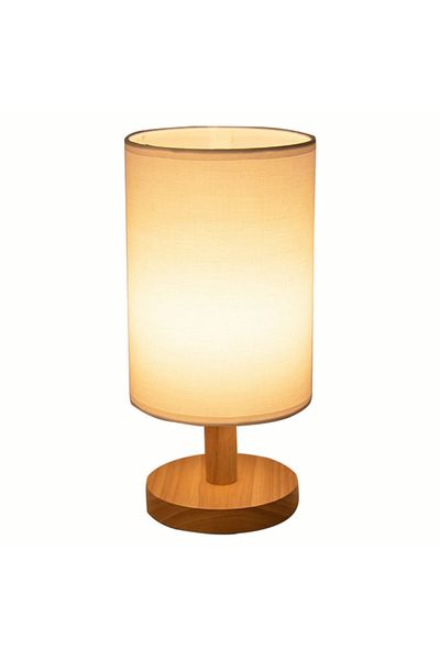 Choice USB A Wooden Desk Lamp Bedside Lamp Night Light Eye Protection Table Light With Cylinder Lamp Shade