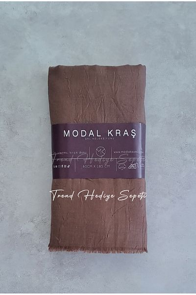 Trend Hediye Sepeti Bamboo Scarf - Light Brown