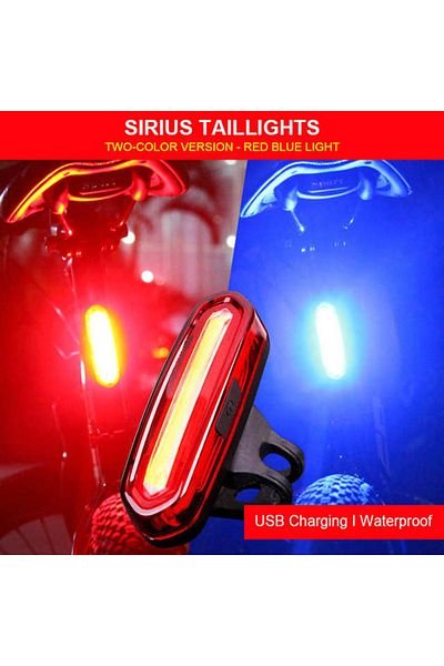 Choice 13011 Red-Blue Bicycle Taillight MTB Red Light Bike Rear Light Cycling Warming Safety Lamp USB Recha