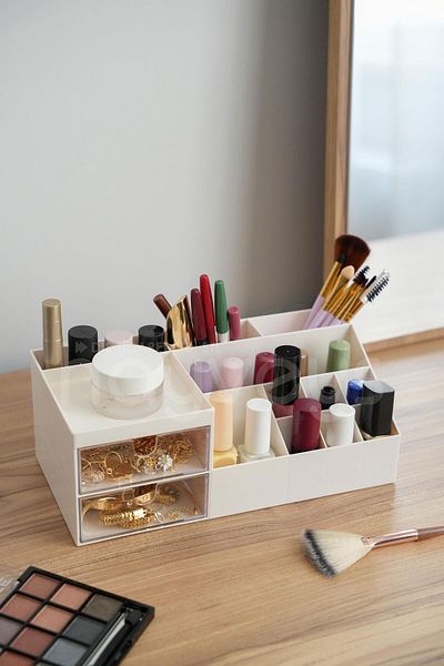 Hayveys Organizator cu sertar Cosmetice Parfum Ruj Lac de unghii Organizator bijuterii