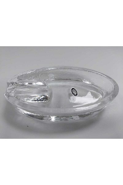 Ebruli hediyelik Handmade Cigar Ashtray - Transparent Oval Glass Ash Tray