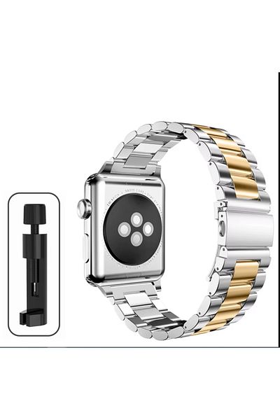 Choice 42mm 44mm 45mm 49mm Silver-gold Stainless Steel Strap For Apple Watch Band 45mm Ultra 49mm 41mm 40mm