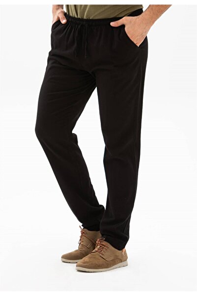 Eliş Şile Bezi Summer Men's Trousers - Şile Cloth Pocket - Black Syh