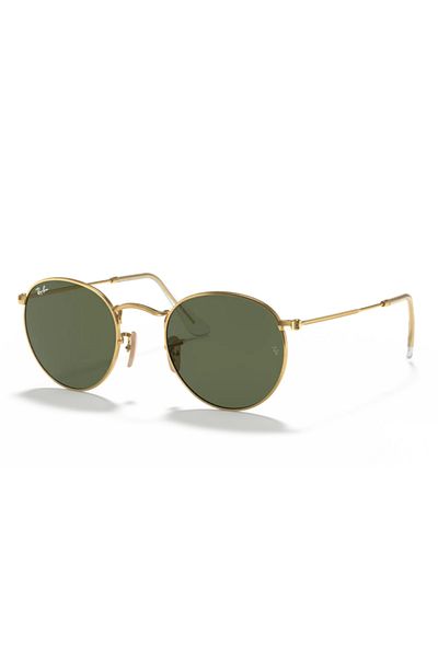 Ray-Ban Rb 3447N 001 50 Unisex Gold Round Metal Sunglasses