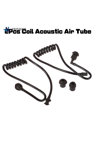 Choice1 2Pcs Spring Air Tube Coil Acoustic Air Tube Earplug Replacement For Radio Earpiece Headset Earph...