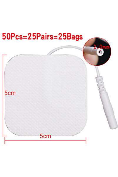 Choice3 50 قطعة 5 × 5 سم 50/100 قطعة من وسادات TENS EMS رقعة أقطاب كهربائية م...