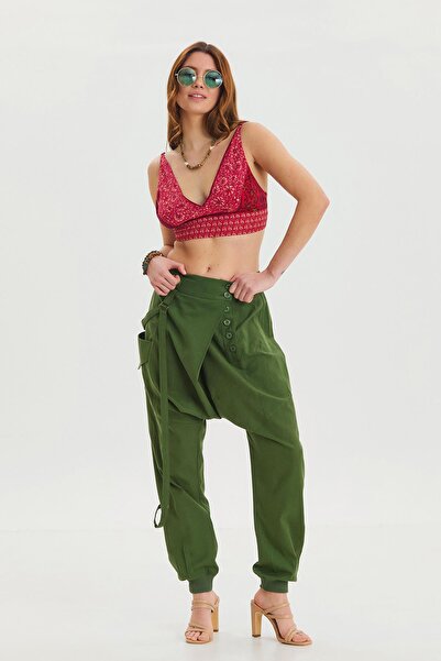 Los banditos Double Breasted Elastic Leg Women's Shalwar Trousers