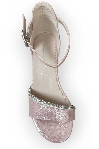 Meliten kids Girl's High Heels - Powder Pearl Coral Evening Dress