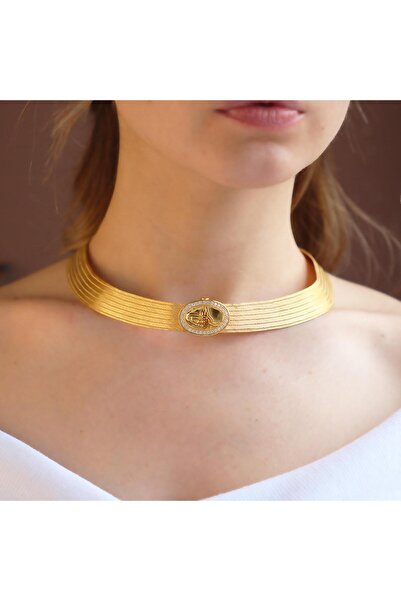 Necati Gün 925 Ayar Gümüş Üzeri Gold Kaplama Osmanlı Tuğralı 7 Sıra Gümüş Tra...