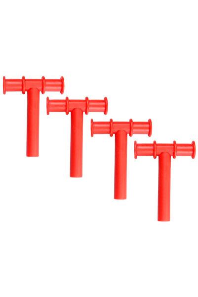 Choice 4 قطع من جهاز تدليك الأسنان الأحمر لعلاج النطق للبالغين والأطفال، تدري...