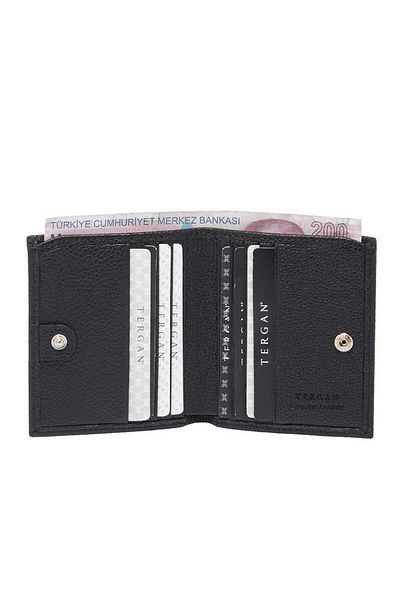 Tergan Black Genuine Leather Men's Wallet - S1Ce 00001500 -U9G