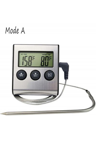 Choice Mode A Kitchen Digital Cooking Thermometer Meat Food Temperature for Oven BBQ Grill Timer Function w