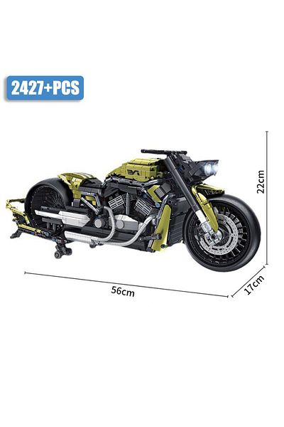 Choice 2427PCS No Box Technical City 2427pcs Harleyed Motorcycle MOC Sport Car Building Blocks 1:5 Scale Mo