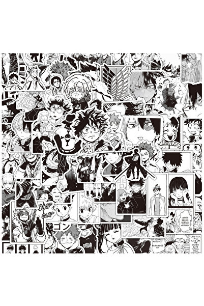 choice2 Bandai 100PCS 10/30/50/100PCS Mix Black White Anime Stickers Decorati...
