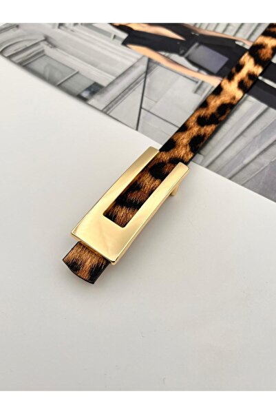 MODAM HİFA Γυναικεία ζώνη Leopard Gold Buckle Ζώνη παντελονιού Ζώνη φόρεμα Ζώνη πουκάμισο Ζώνη παλτό