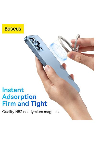 Baseus Baseus Halo Series Foldable Metal Ring Stand (Single-ring) - Silver