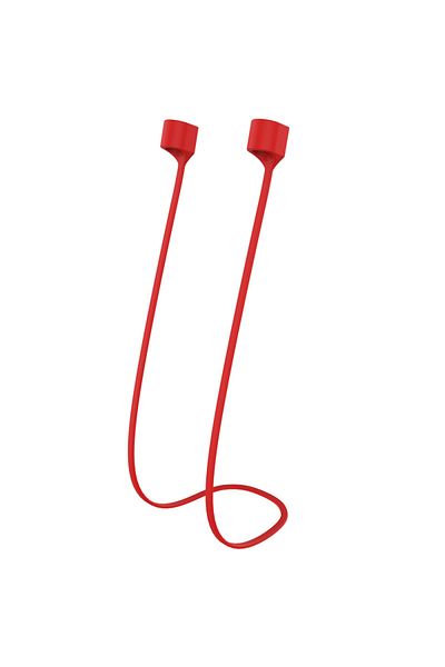 Shunmaii Red Wireless Magnetic Earphone Hanging Rope Cable For Airpods 3 2 1 Pro Anti Lost Silicone Cord Hold