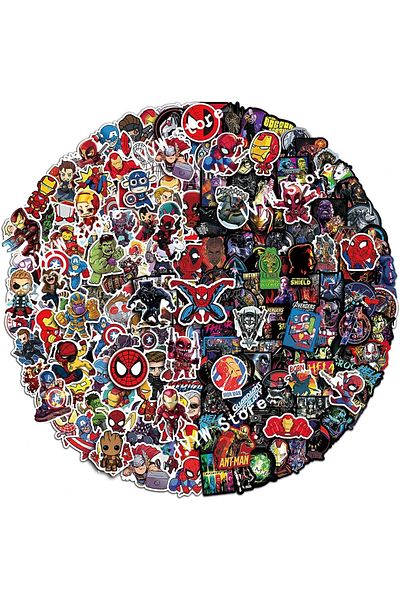 Choice 50PCS 10/50/100/200pcs Disney Marvel Cute Super Hero Anime Stickers The Avengers Decal Skateboard La