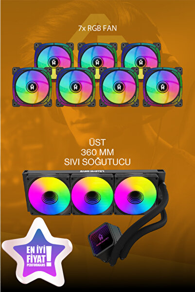 GM Game Master Game Master Atlantis 4060TI Ryzen 7 5700X CPU 32GB RAM 1TB NVMe M.2 SSD Sıvı Soğutuculu Gaming Pc