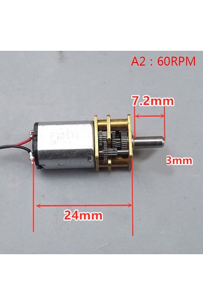 Choice A2 Mini N20 Gear Motor DC 3V-12V Slow Speed Full Metal Gearbox Gear Reducer Electric Engine Large To