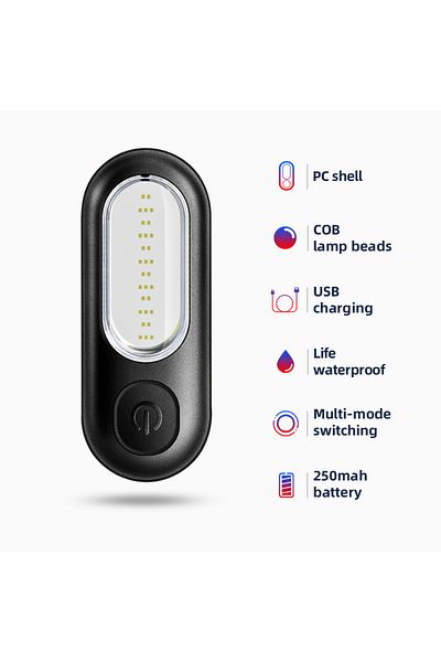 Choice Pt-6005b Rockbros Bicycle Rear Light 250 Mah Usb Rechargeable Ultralight Cycling Light Warning Rainp