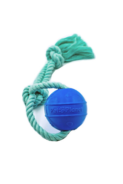 Pet And Planet Pamuk Halatlı Silikon Top Köpek Oyuncağı | Çekiştirme & At Getir Oyunu