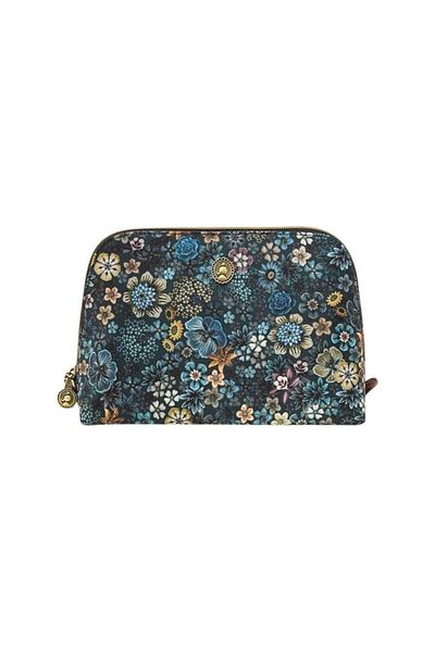Pip Studio Cosmetic bag, Triangle Medium, Pip Studio, Blue, 24/17x16.5x8 cm, Tutti i Fiori collection