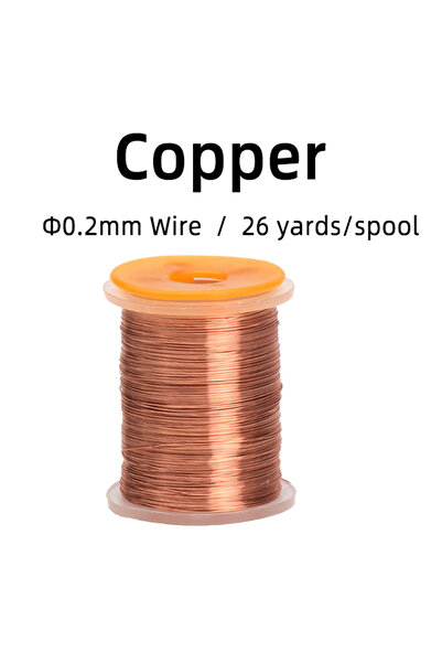 Choice قطعة واحدة من النحاس، قطعة واحدة من سلك ربط الذباب النحاسي الدقيق بسمك...