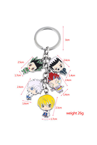 Choice1 سلسلة مفاتيح معدنية K00398-04 من أنيمي هانتر، غون، كيلوا زولديك، كورا...