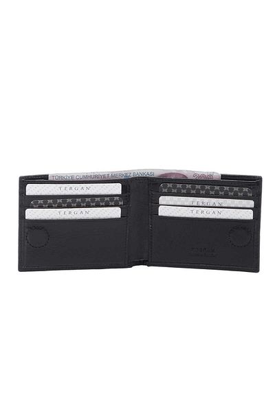 Tergan Black Genuine Leather Men's Wallet - S1Ce 00001673 -A97