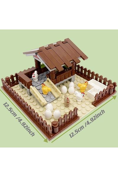 Choice 6 chicken coop S MOC Chicken Coop Henhouse Building Blocks for Kids City Farm Animals Bricks Toys fo