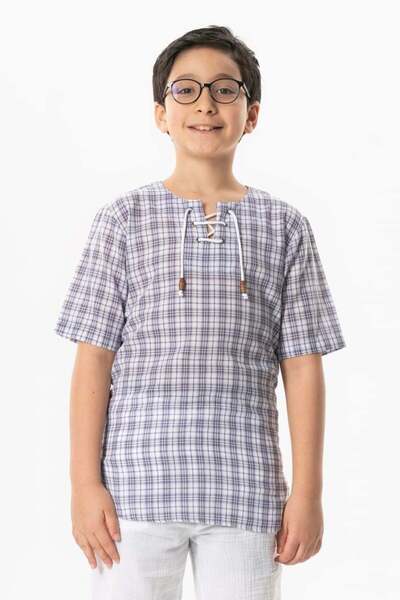 Eliş Şile Bezi Kratki rukavi, šile tkanina sa šljokicama, letnja ljubičasta K...