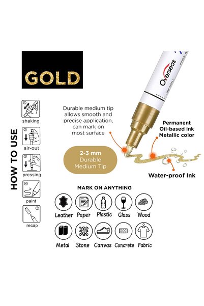 colortouch 144Pcs Writable Stickers, 2Pcs White, Jar with Gold Pen, Office Shelf Etc. Material Personalization