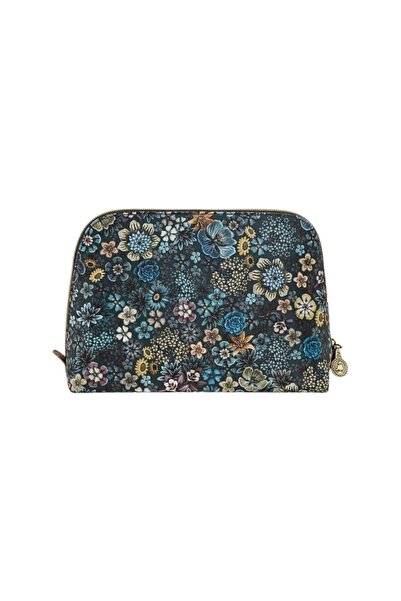 Pip Studio Cosmetic bag, Triangle Medium, Pip Studio, Blue, 24/17x16.5x8 cm, Tutti i Fiori collection