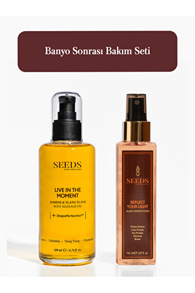 Seeds Banyo Sonrası Bakım Seti- Kolay Tarama Saç Bakım Spreyi & Doğal Vücut M...
