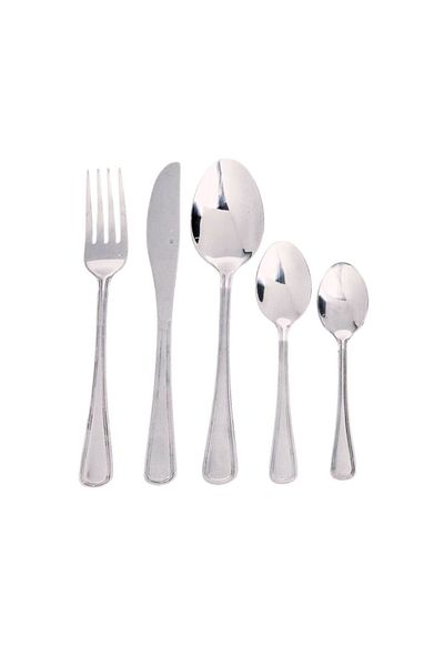 Domotti Stainless steel cutlery set, 30 pieces, 6 people, with coffee spoons, London