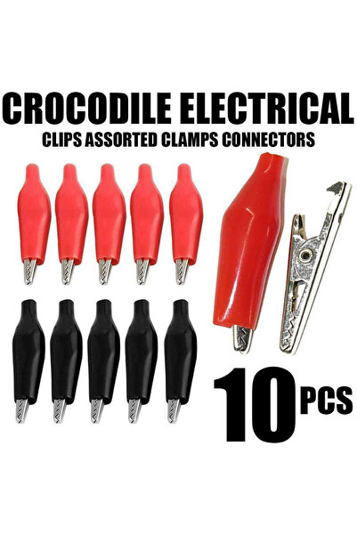 Choice10 10pcs Insulated Crocodile Clips Electrical Battery Connectors 5A Min...