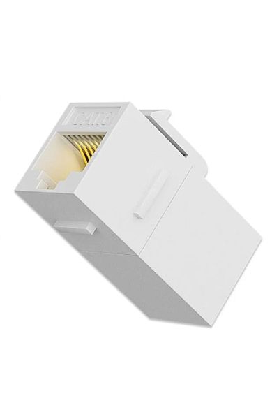 ZoeRax 12 قطعة من موصلات كيستون من نوع CAT6 باللون الأبيض من ZOERAX RJ45 Cat6 Cat5e، مقبس كيستون من نوع Cat6 Cat5e من أنثى إلى أنثى،