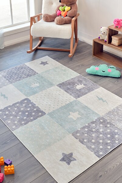 Kaşmir Halı Sare By King Bebek Çocuk Genç Odası Halısı