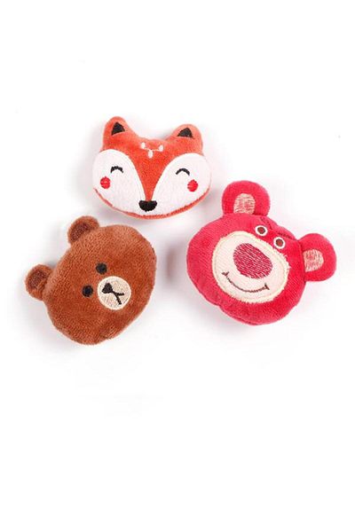 Glipet Cute Cat Toy - 7 cm Size Plush Wild Animal Head