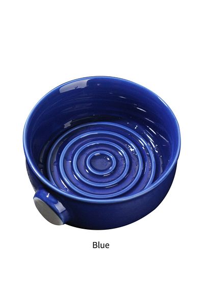 Choice Blue Ceramic Shaving Lather Bowl Thread Bottom Wide Mouth Man Wet Shaving Cream Mug Soap Bowl