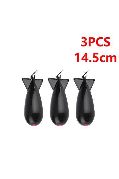 Choice أسود 14.5 سم 3 قطع 3-10 قطع وحدة تغذية صاروخية لصيد سمك الشبوط Spod Bo...