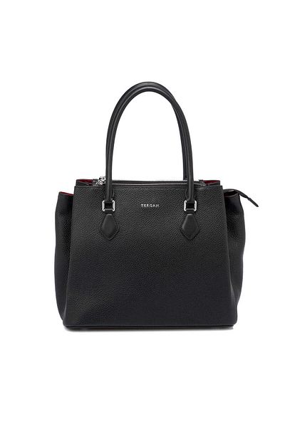 Tergan Black Genuine Leather Women's Handbag - S25Y1Bc79483-D3H